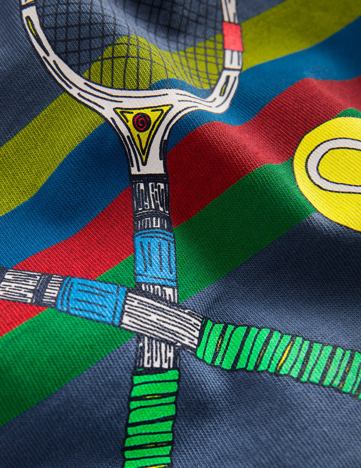 Relaxed Sport Graphic T-shirt-Robot Blue Tennis