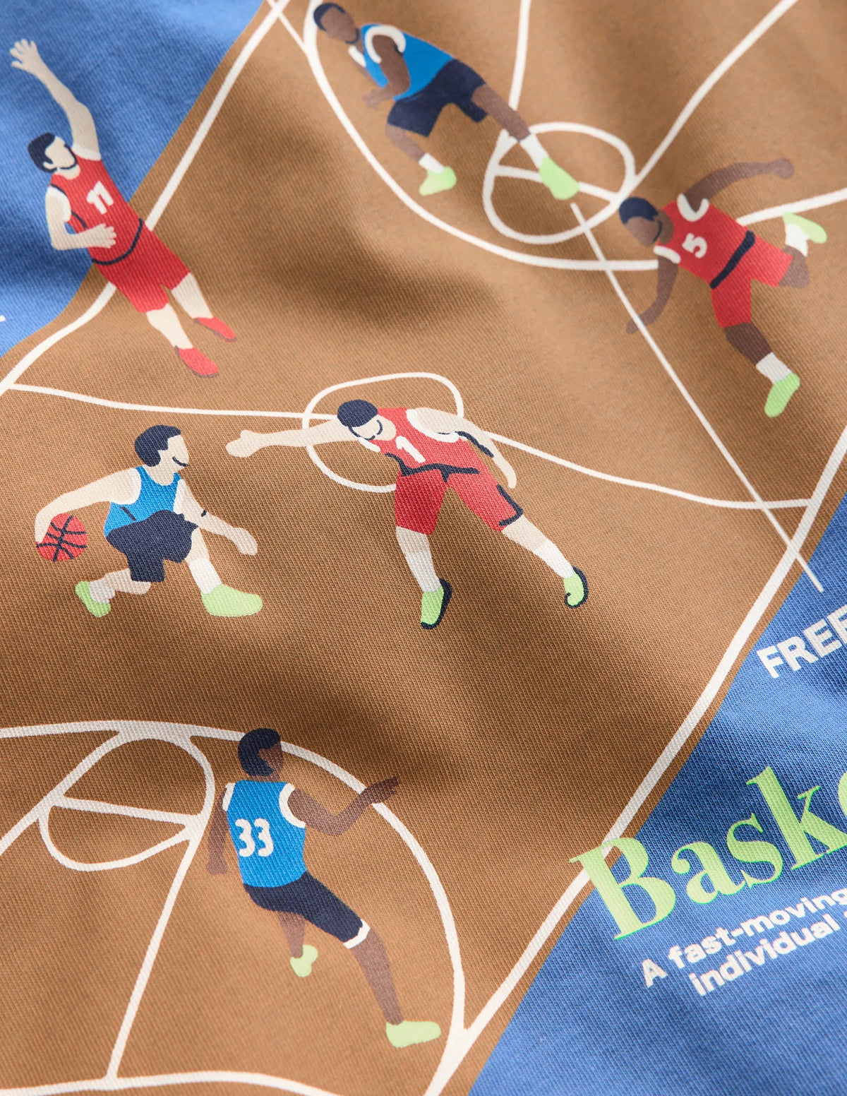 Relaxed Sport Graphic T-shirt-Bluejay Basketball