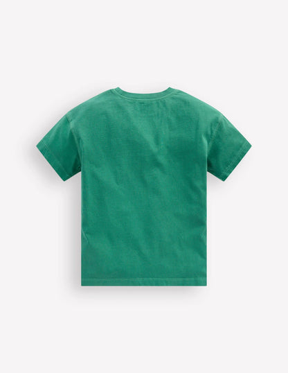 Garment Dye Relaxed T-shirt-Spruce Green