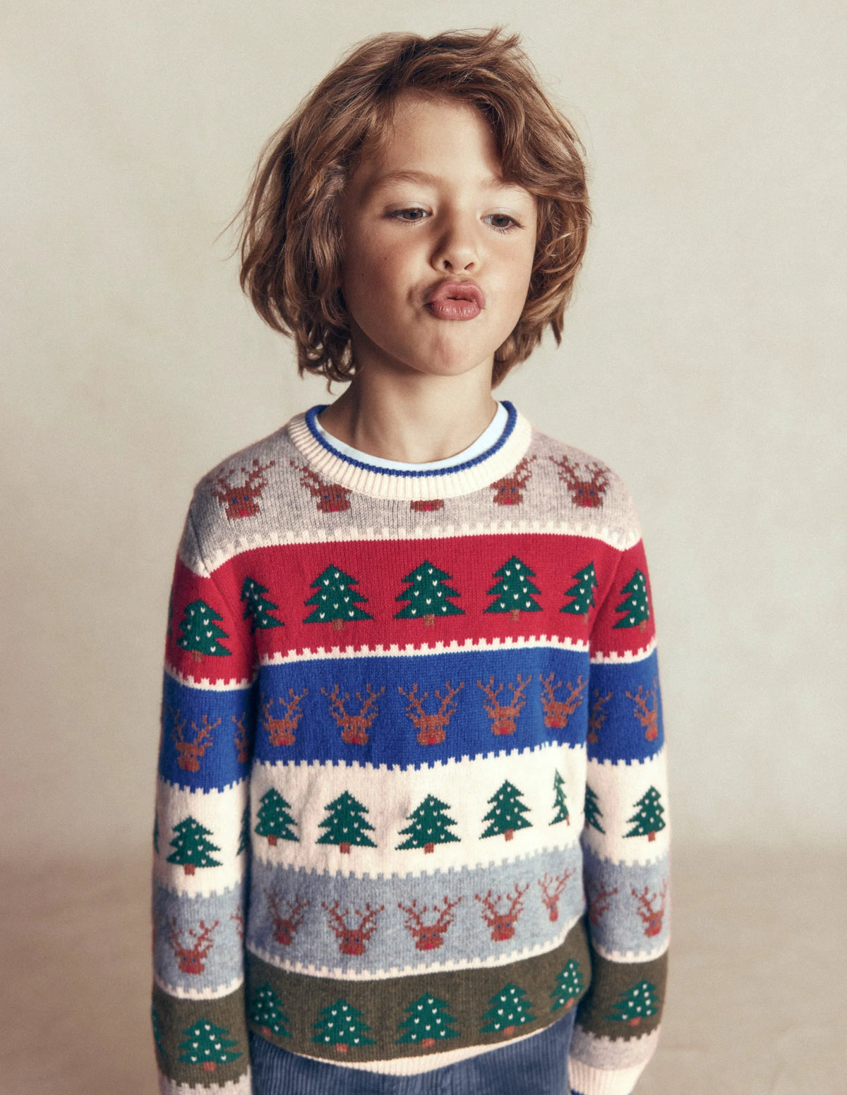 Fair Isle Jumper-Multi Christmas