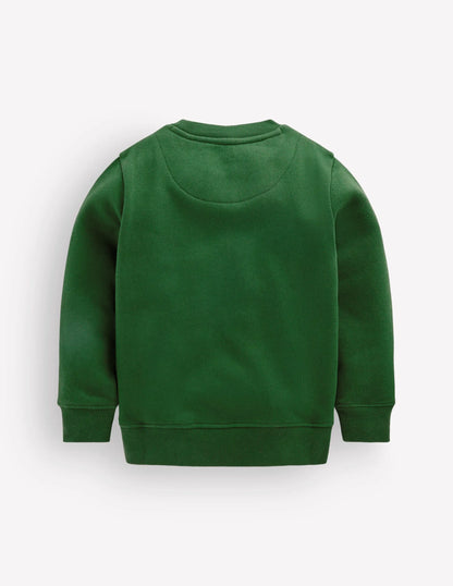 Festive Applique sweatshirt-Green Nutcracker Marching Band