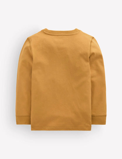 Neon Superstitch T-shirt-Gold Wheat Lion