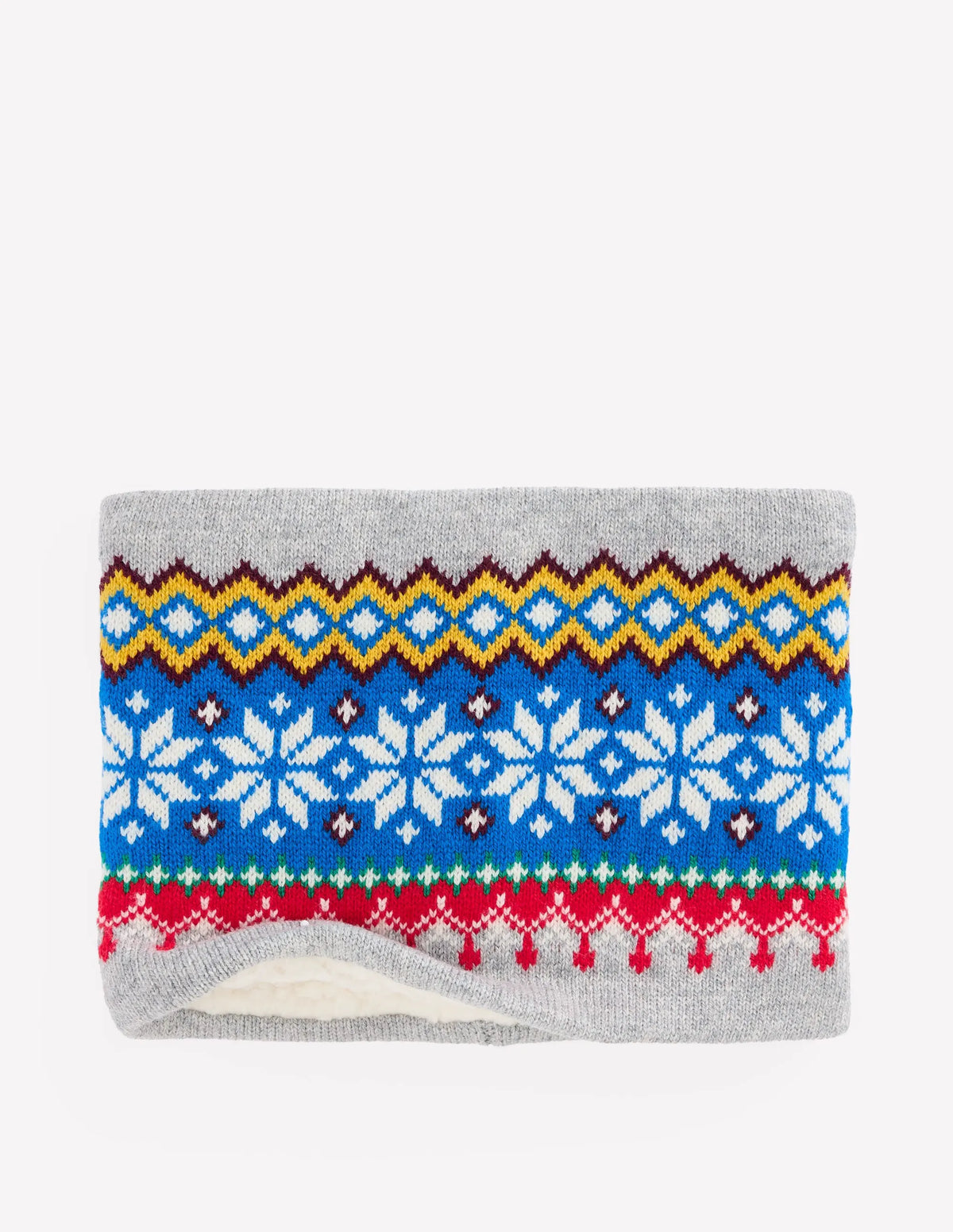 Fair Isle Snood-Grey Marl