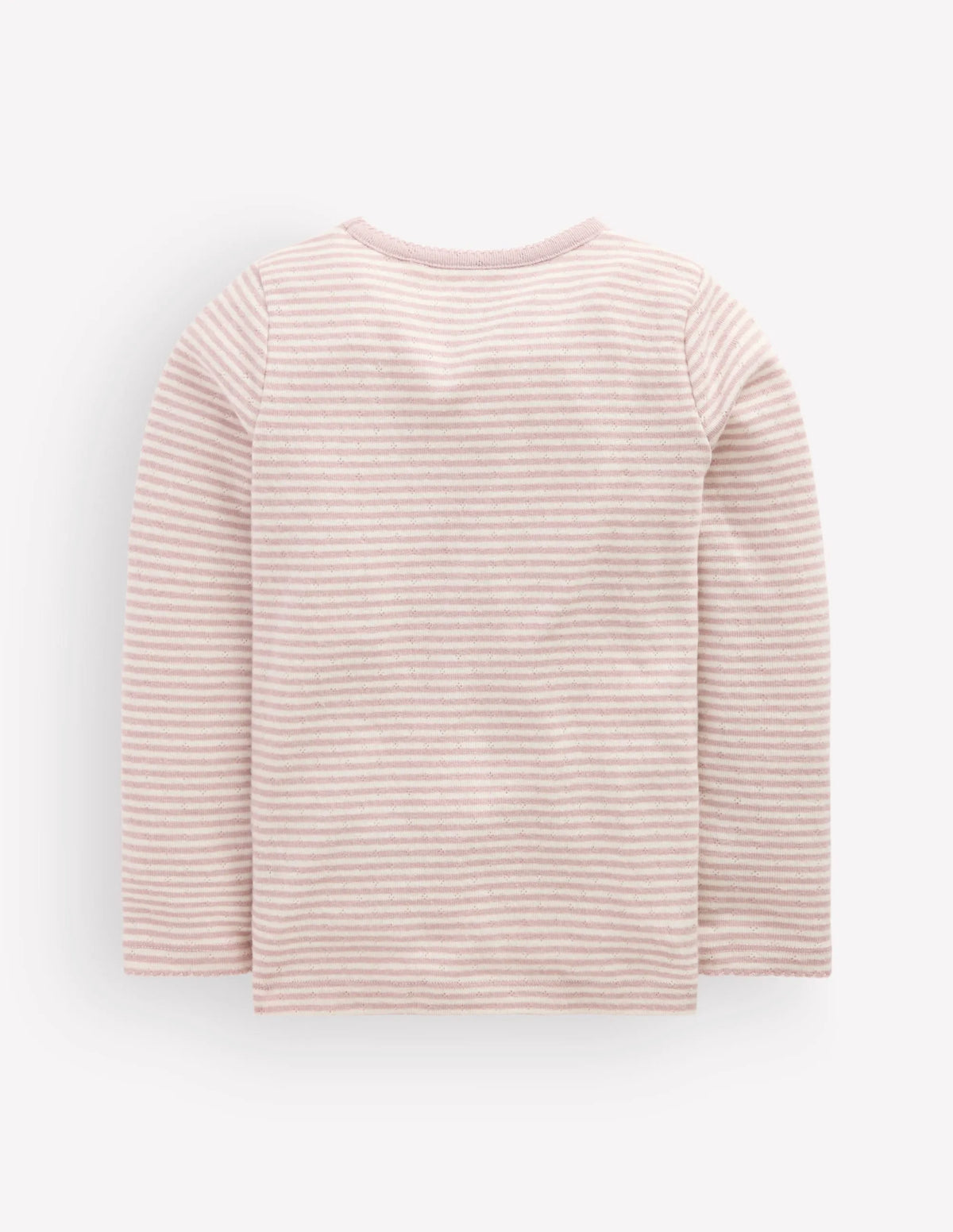 Long Sleeve Pointelle Top-Violet Ice / Ivory