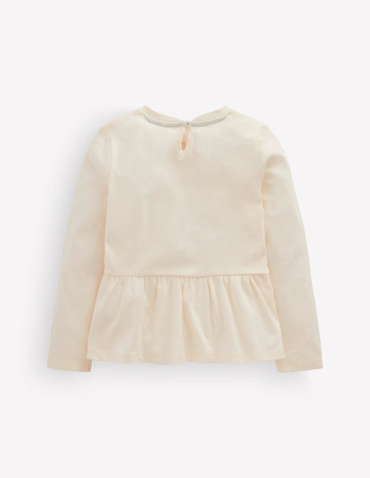 Long Sleeve Peplum Top-Soft Ivory
