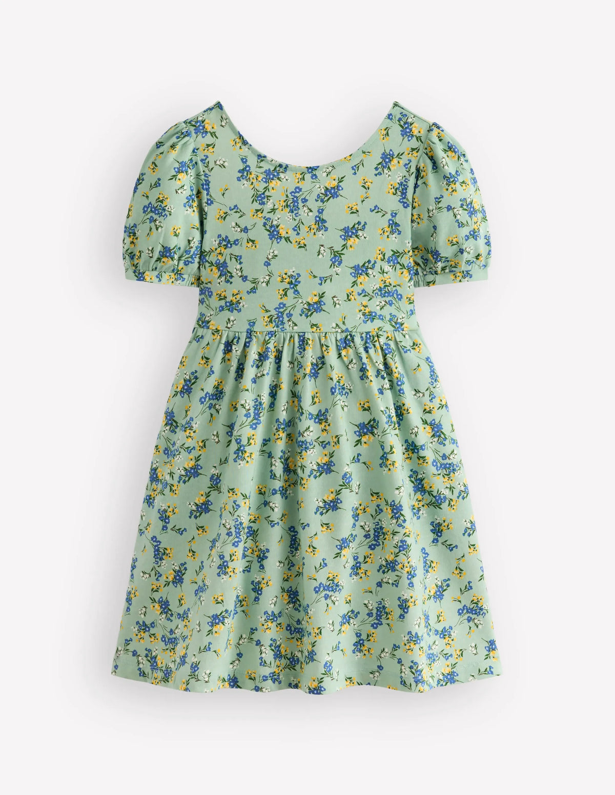 Ballerina Jersey Dress-Green Floral
