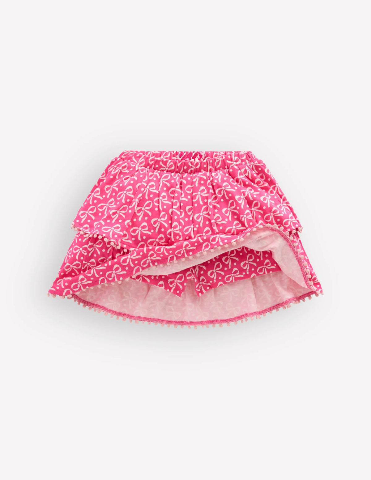 Ruffle Jersey Skort-Pink Ribbon