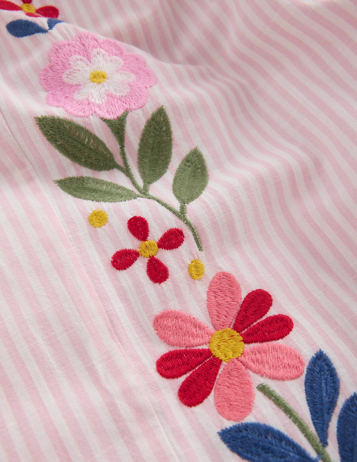 Scallop Hem Pants-Chalk Pink/ Ivory Floral