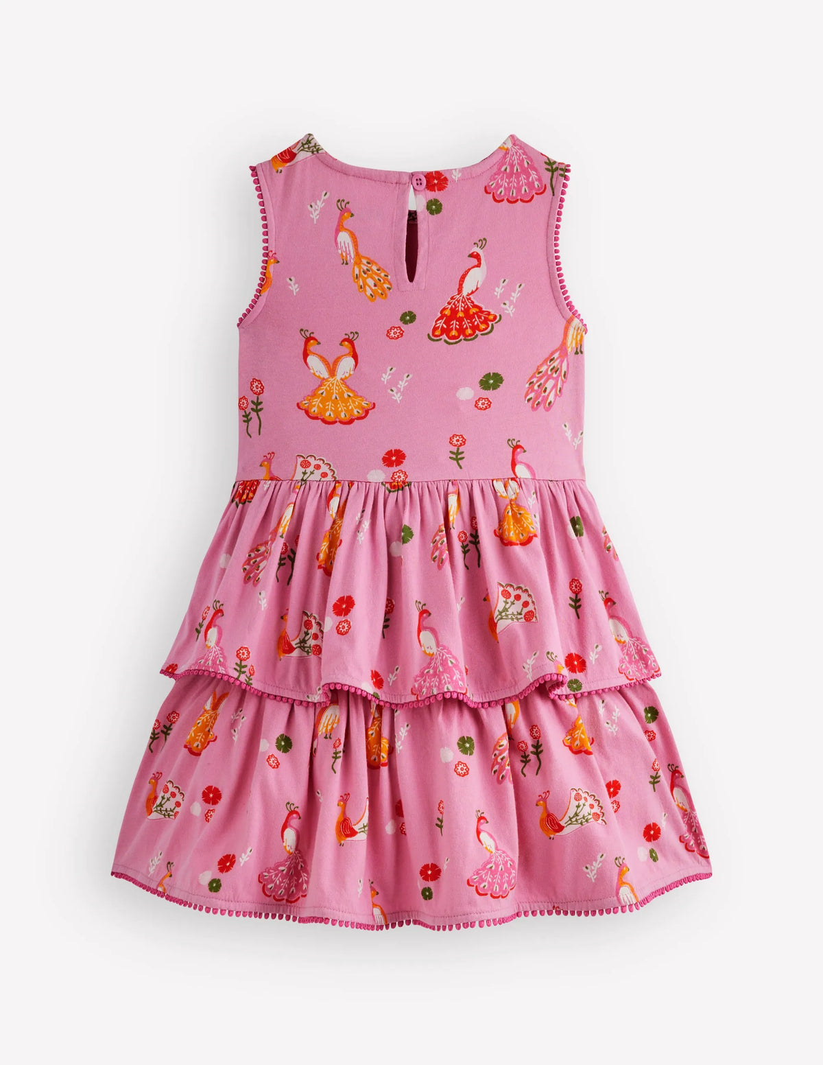 Tiered Jersey Sundress-Peacock