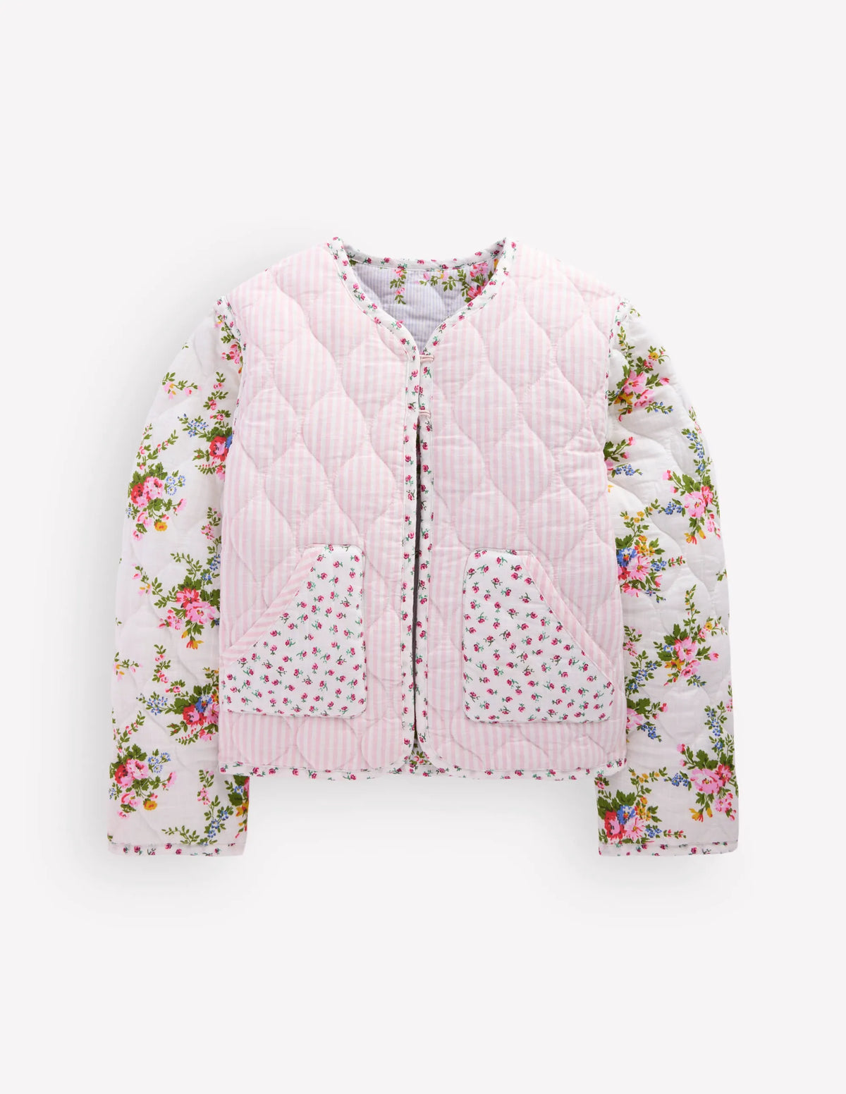 Reversible Quilted Jacket-Floral Hotch Potch
