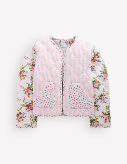 Reversible Quilted Jacket-Floral Hotch Potch