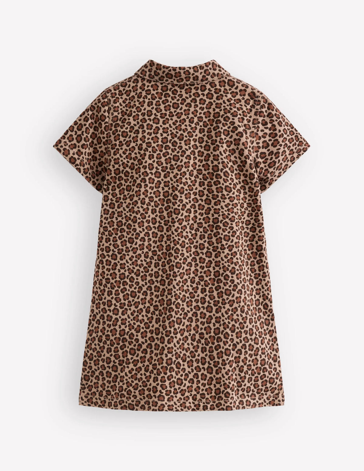Denim Shirt Dress-Leopard