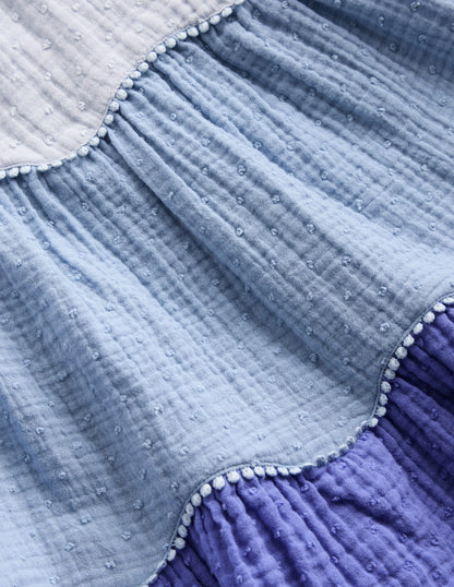 Double Cloth Twirly Dress-Forget Me Not Blue