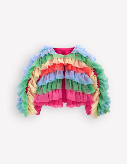 Rainbow Tulle Jacket-Multi Rainbow
