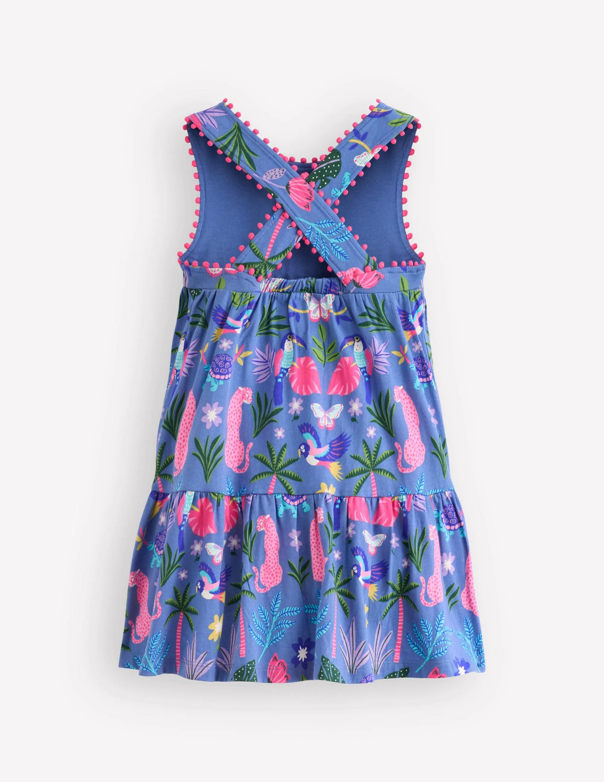 Jersey Cross-back Dress-Quiet Harbour Animal Palm