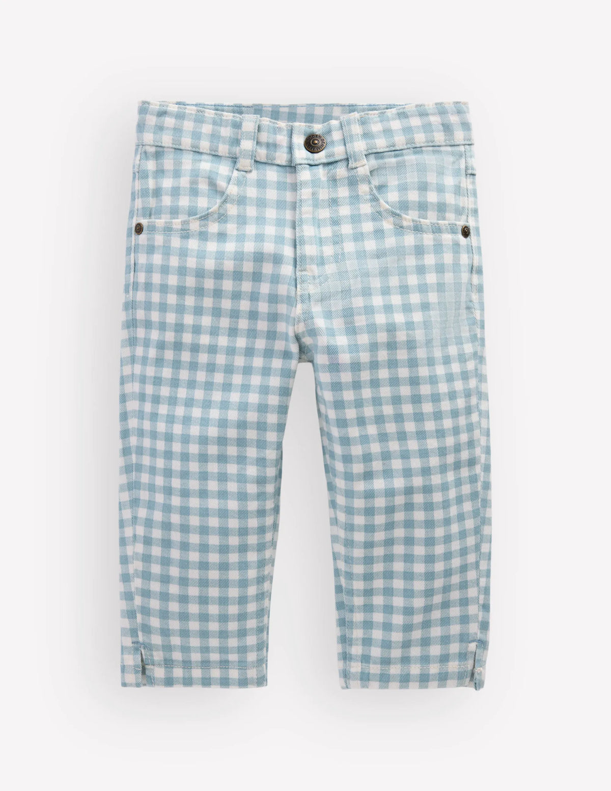 Capri Pants-Blue Gingham