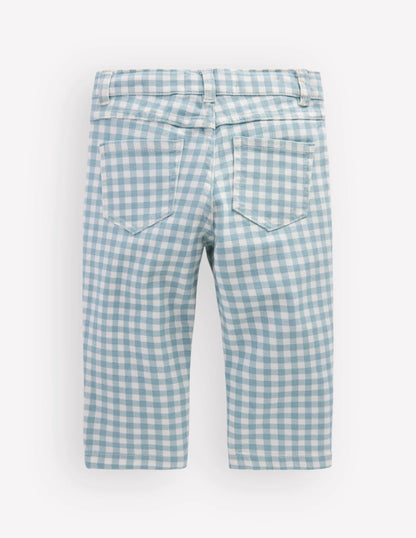 Capri Pants-Blue Gingham