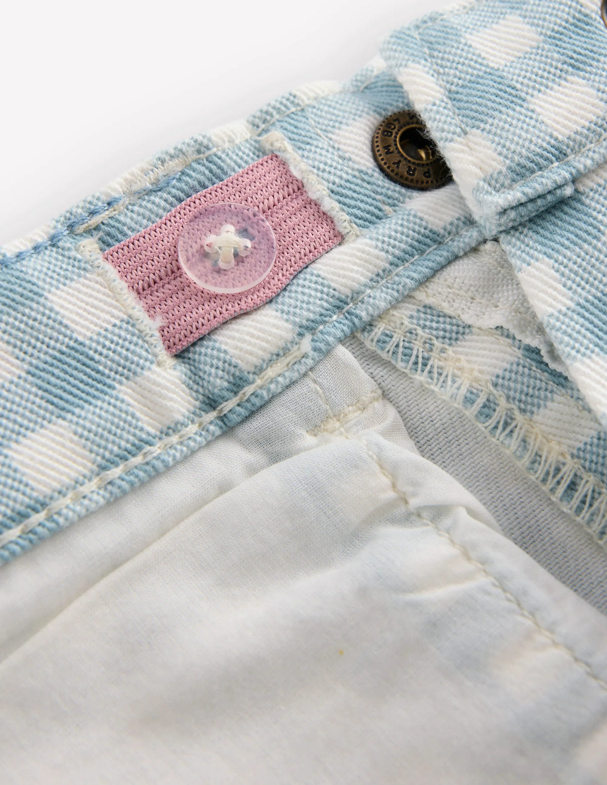 Capri Pants-Blue Gingham