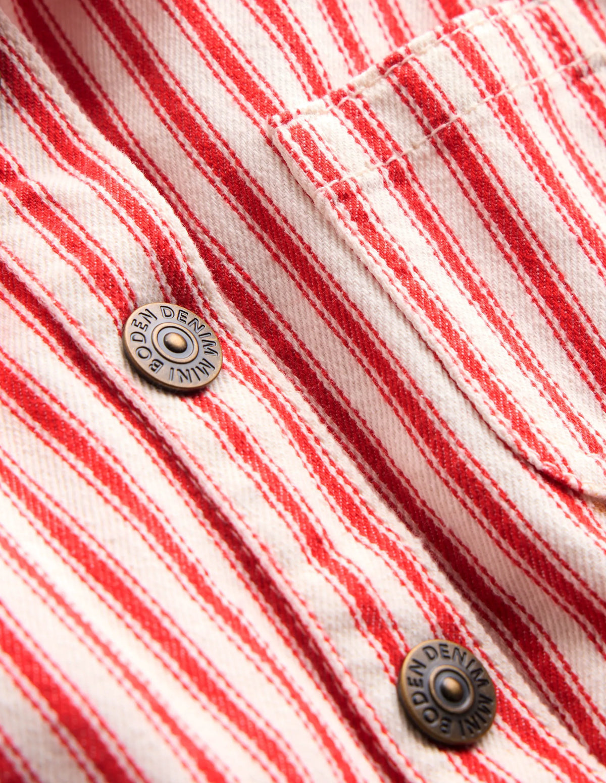 Embroidered Playsuit-Red Stripe