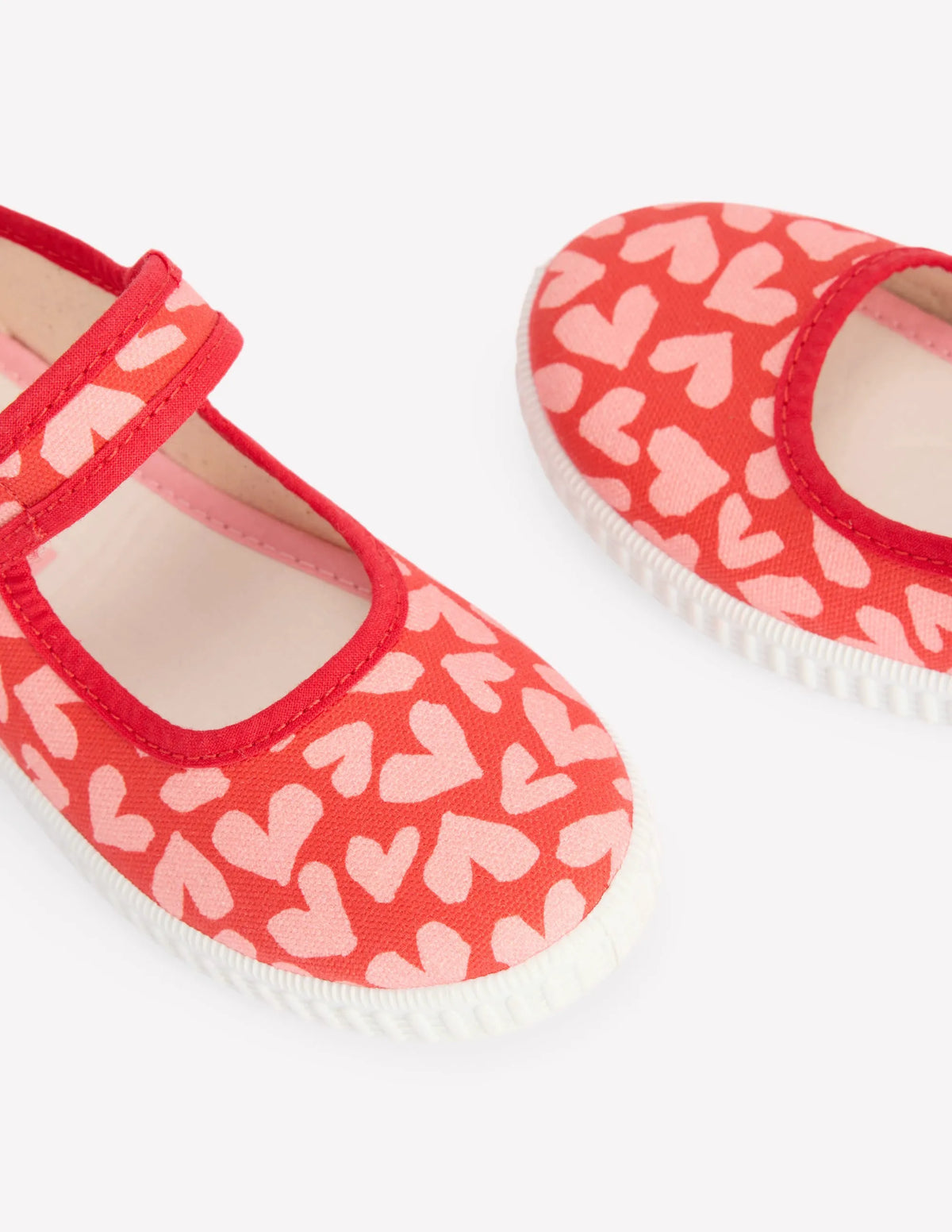 Canvas Mary Janes-Hearts