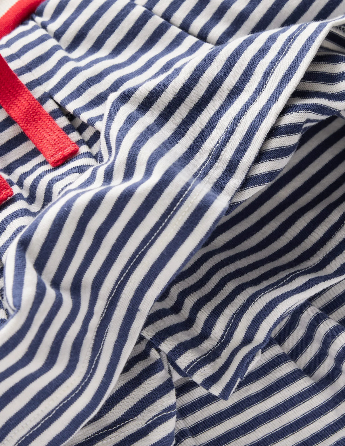 Pleated Jersey Skort-Navy Stripe