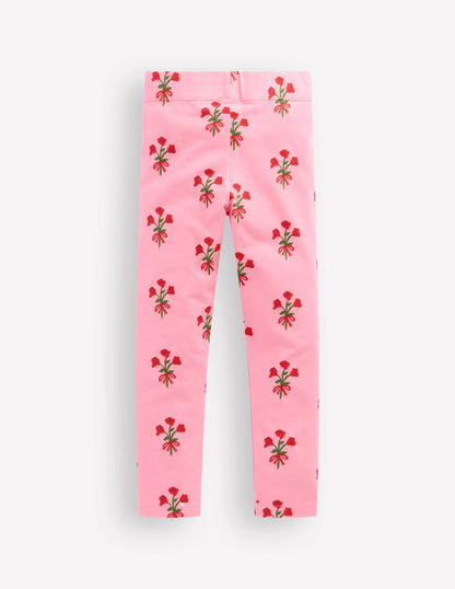 Fun Leggings-Bubblegum Pink Posy