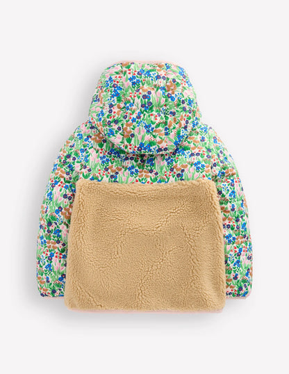 Janie Borg Mix Jacket-Blue Spring Flowerbed