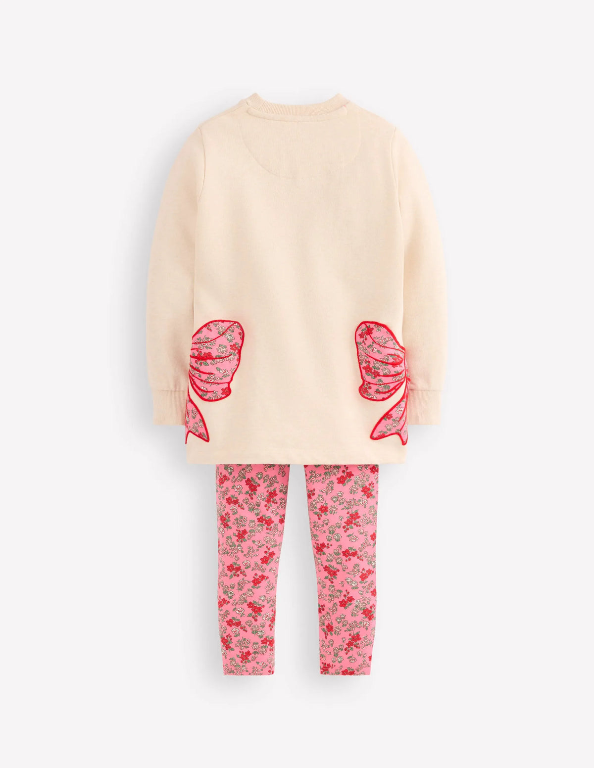Fun Sweatshirt Tunic Set-Oatmeal Marl Bows