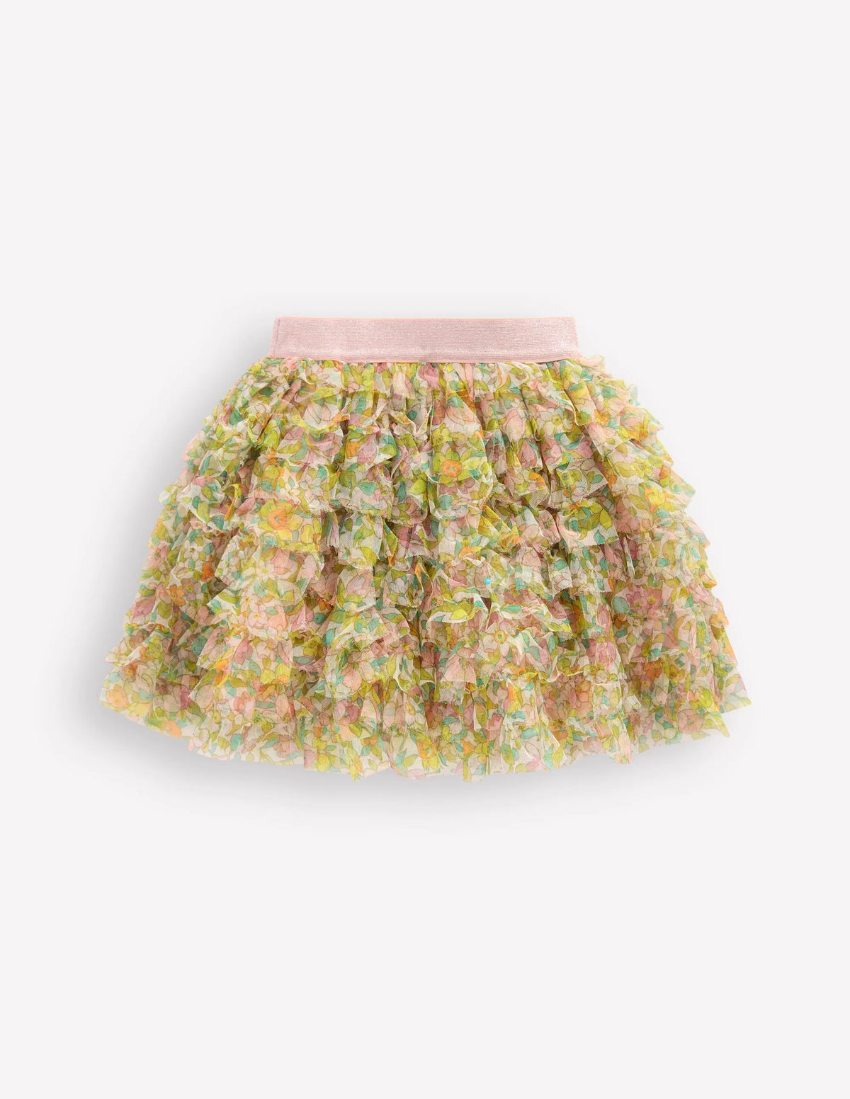 Tulle Ruffle Skirt-Soft Ivory Florabunda
