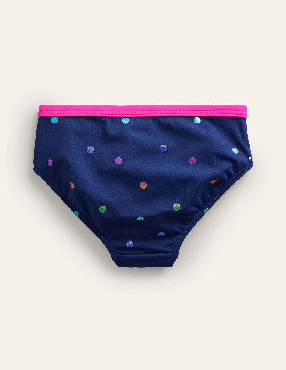 Patterned Bikini Bottoms-Rainbow Foil Confetti Spot