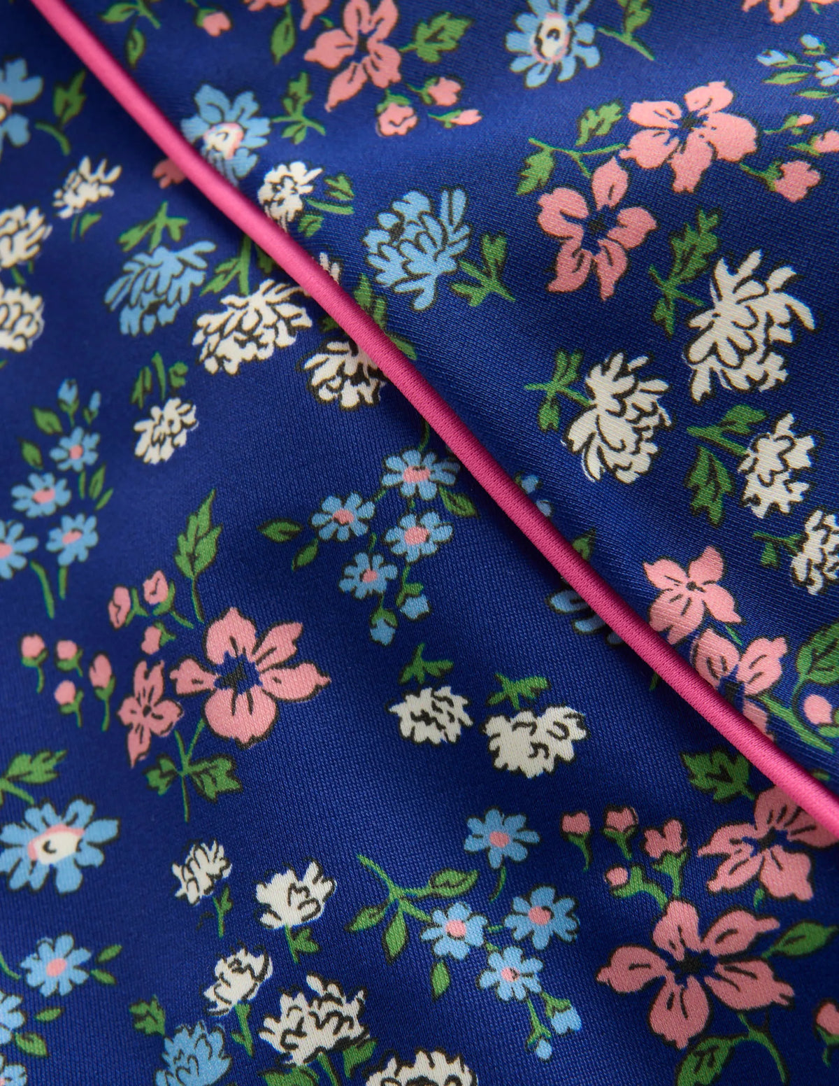 Sunsafe Patterned Rash Vest-Sapphire Blue Meadow Floral