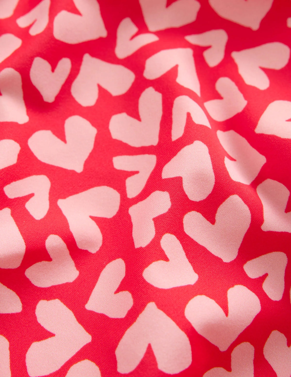 Ruched Tankini Set-Rockabilly Red Collage Hearts