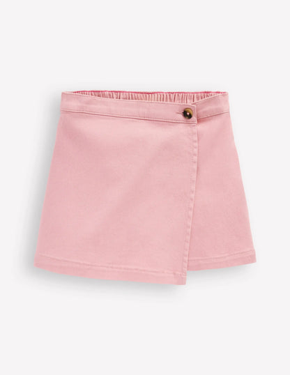 Wrap Woven Skort-Pink