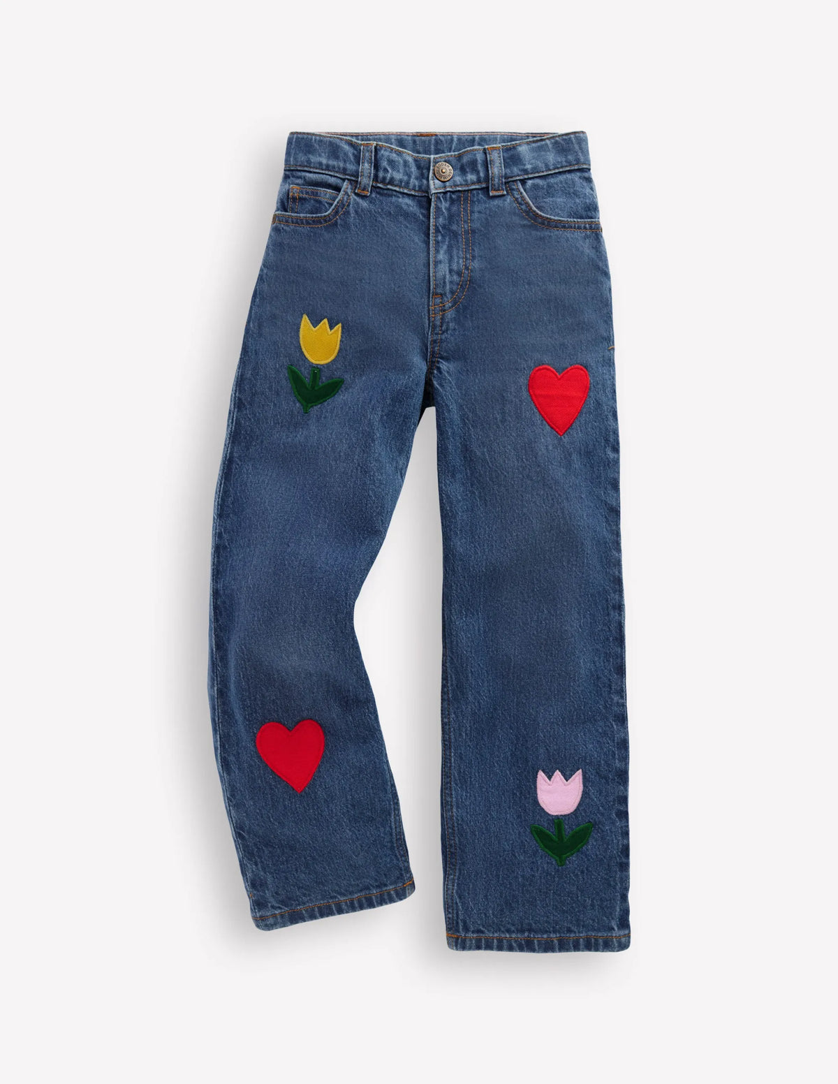 Relaxed Jean-Mid Vintage Applique
