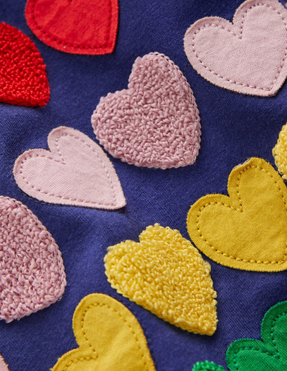 Fun Relaxed T-shirt-Twilight Rainbow Hearts