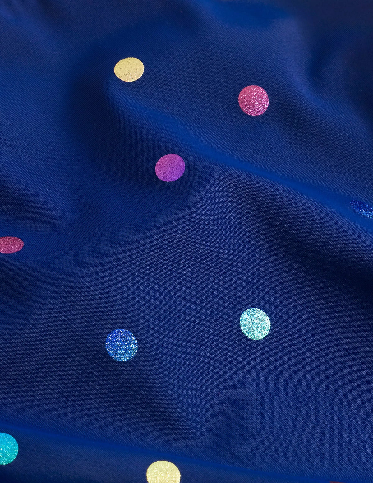 Cross-Back Printed Swimsuit-Rainbow Foil Confetti Spot