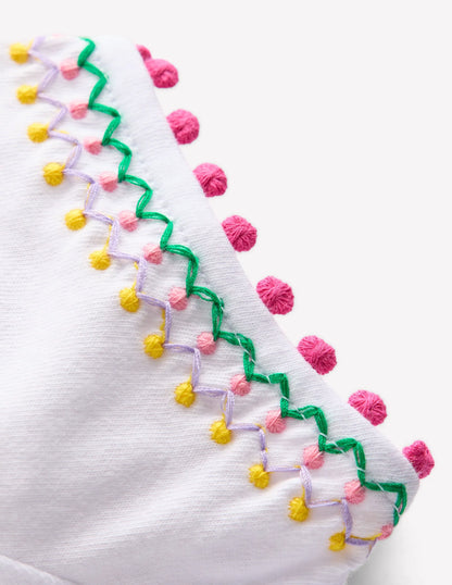 Puff Sleeve T-shirt-White