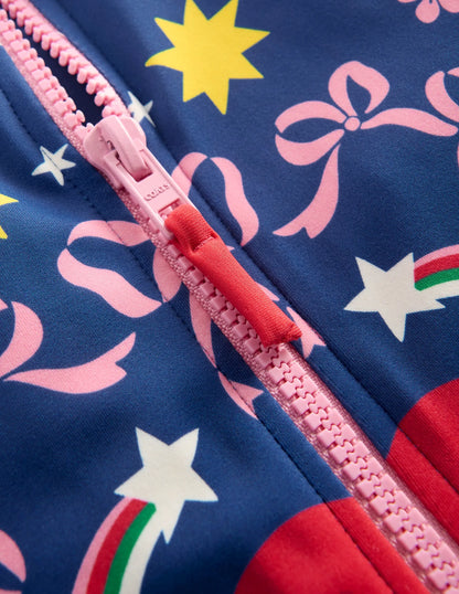Fun Long-sleeved Swimsuit-Sapphire Unicorn Placement