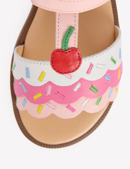 Fun Leather Sandals-Ice Cream
