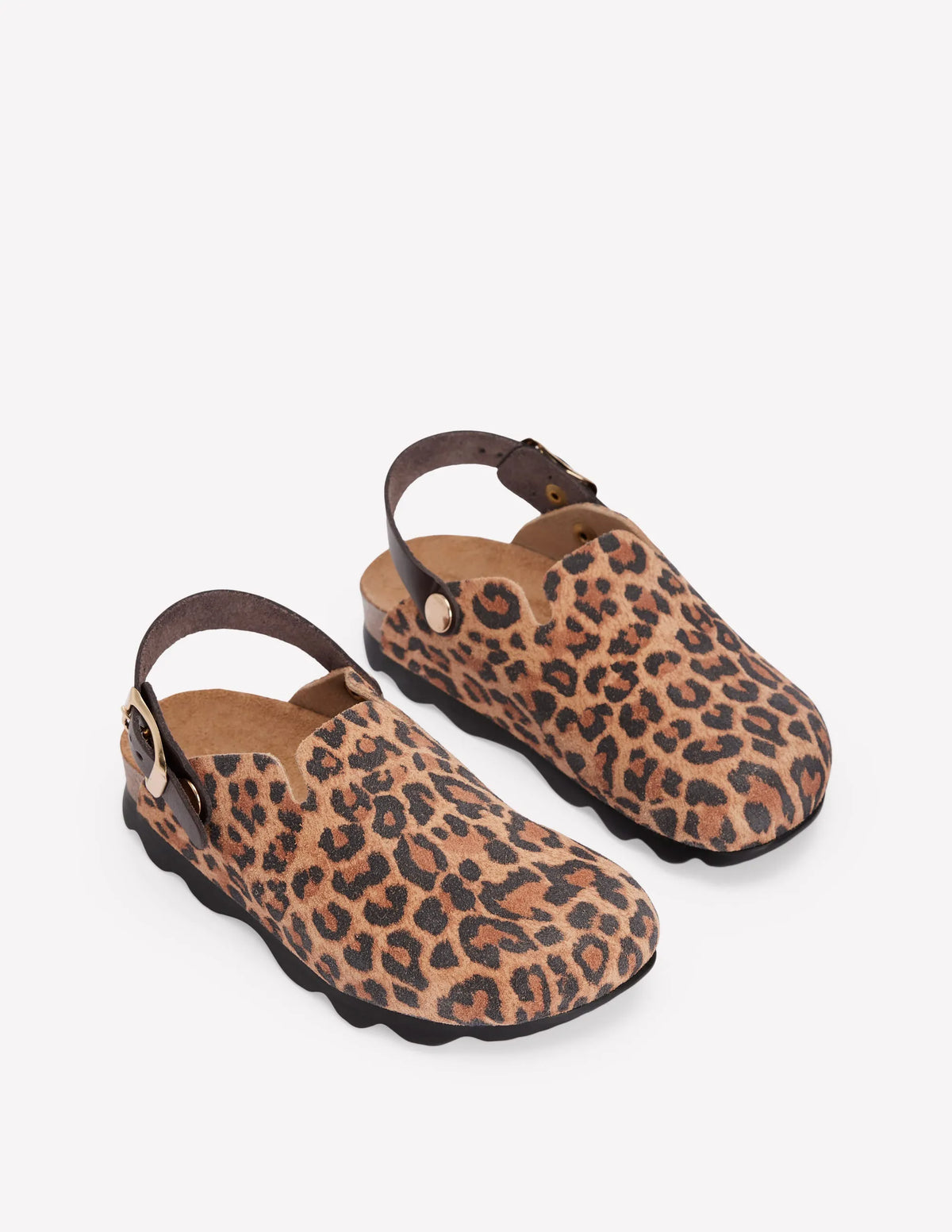 Colourblock Clogs-Leopard