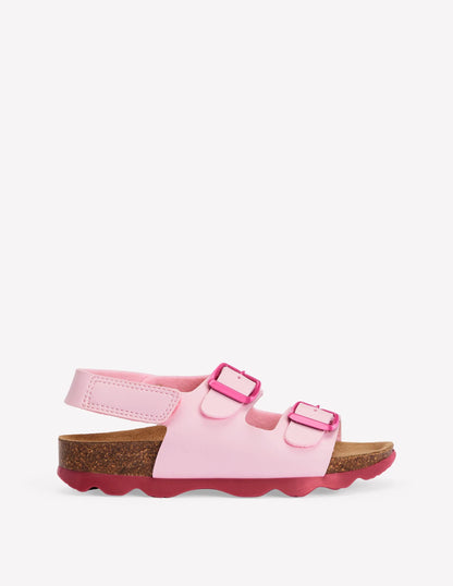Colourblock Sandals-Pink