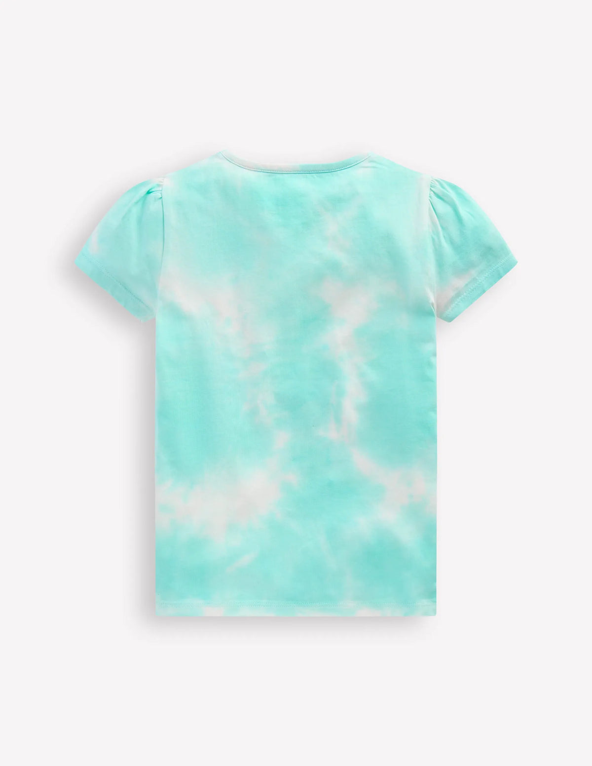 Puff Sleeve Superstitch Top-Blue Dolphins