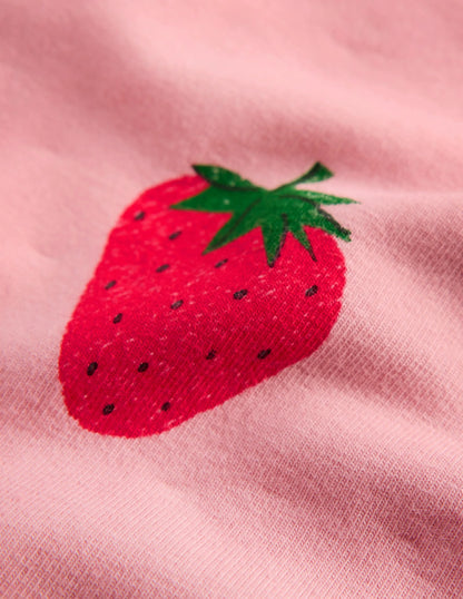 Biker Shorts-Pink Strawberries