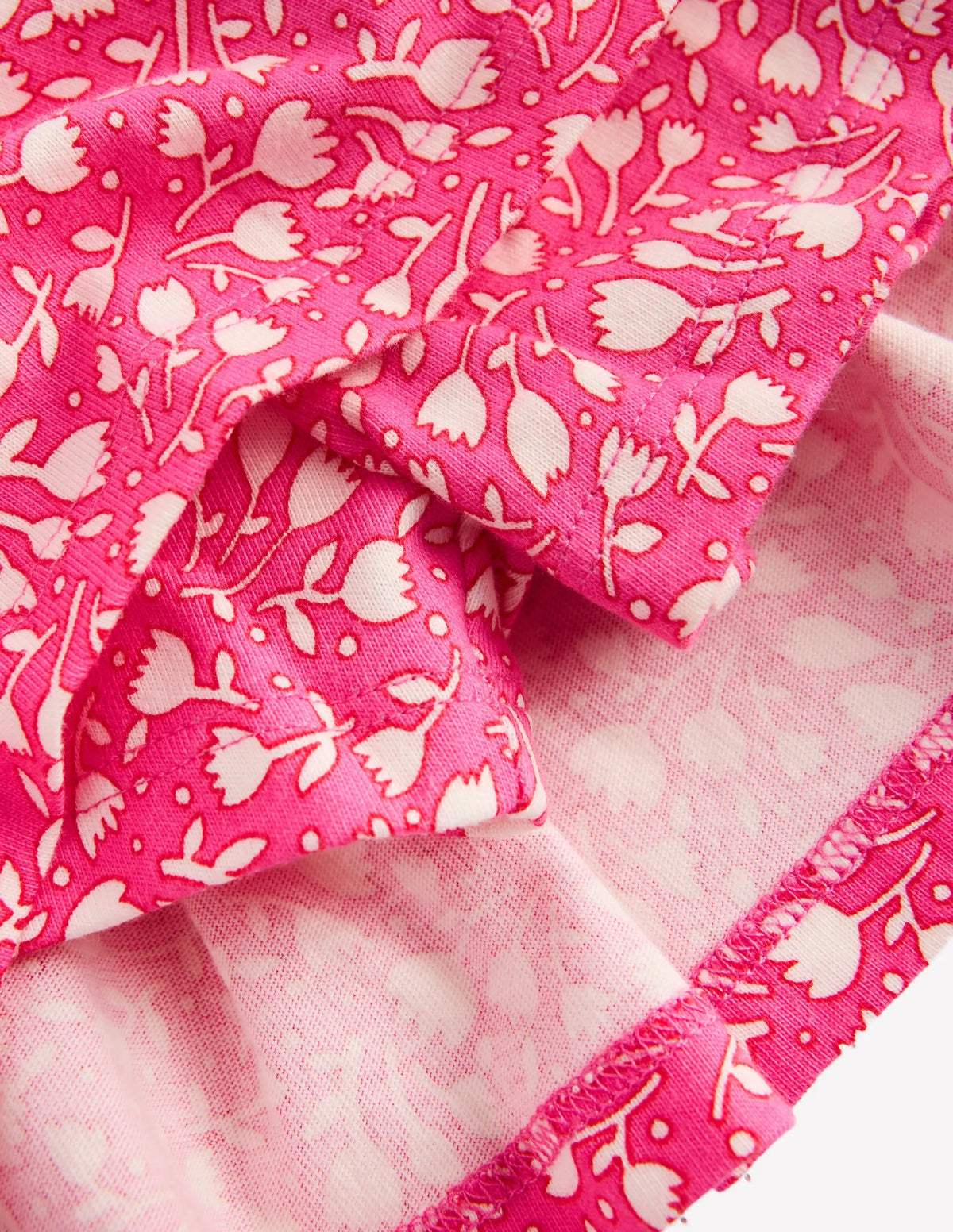 Pleated Jersey Skort-Pink Tiny Tulip