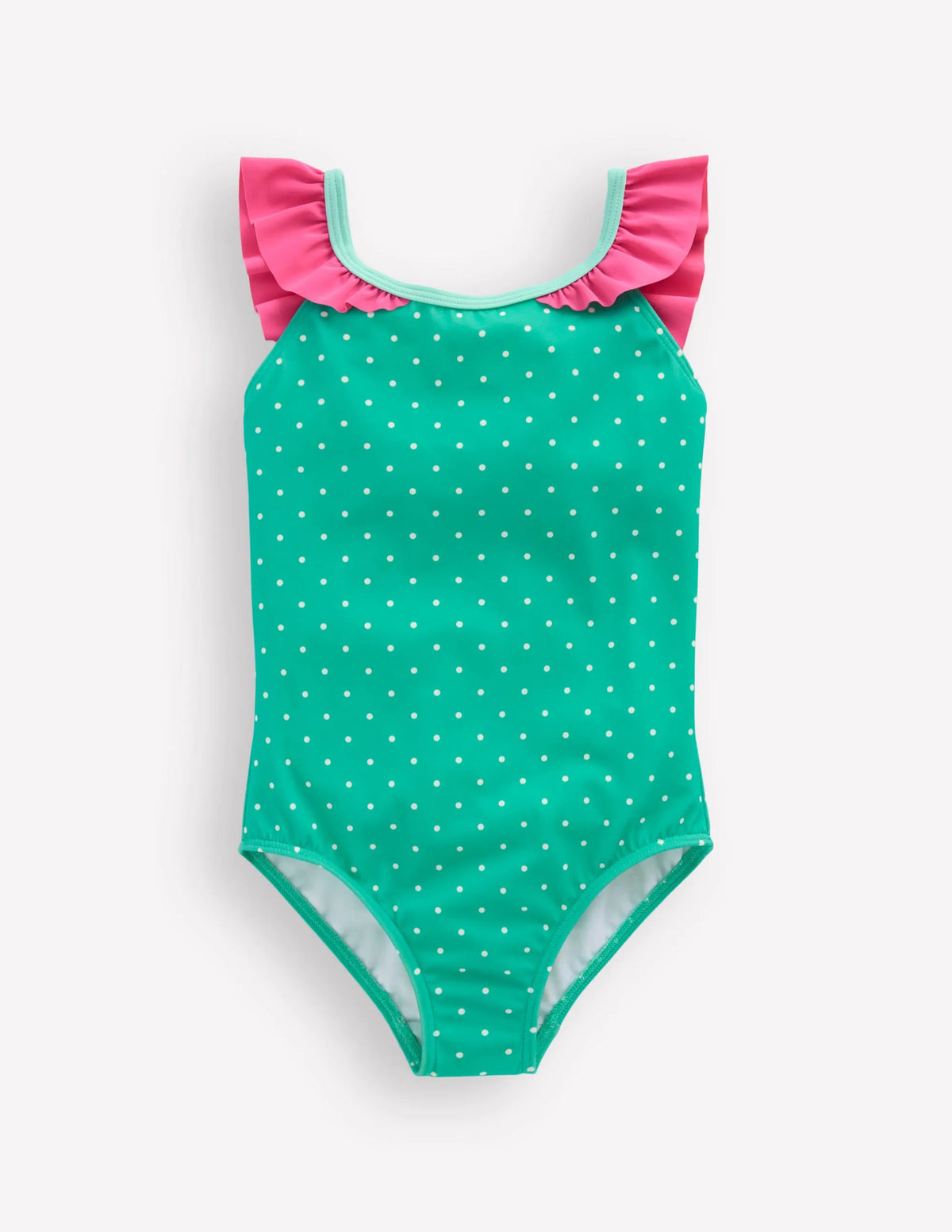 Hallie Frill Strap Swimsuit-Aqua Sea Blue Turtle