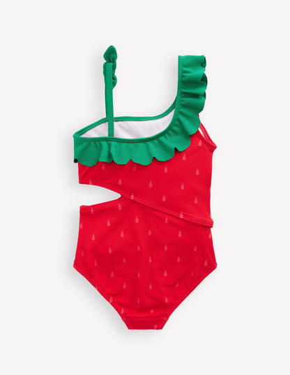 Lettice Cut Out Swimsuit-Strawberry