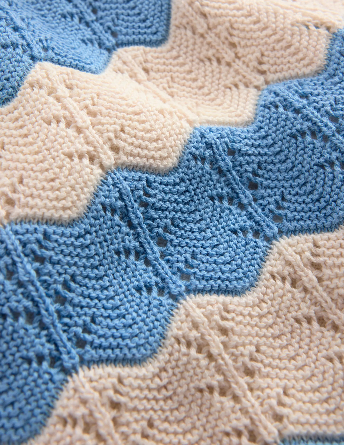 Knitted Shorts-Wave Blue/ Ecru Marl