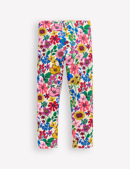 Fun Leggings-Multi Rainbow Floral
