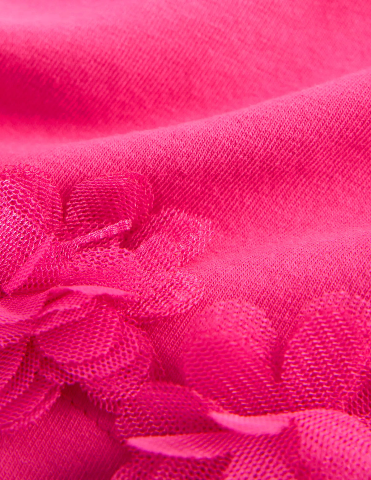 Tulle Hem Shorts-Flamingo Pink