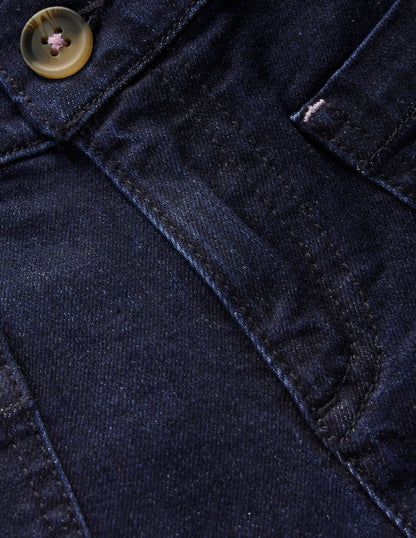 Patch Pocket Shorts-Dark Wash Denim
